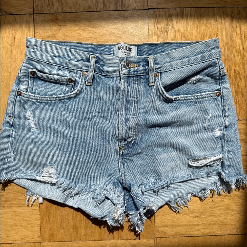 Agolde Blue Parker Vintage Cutoff Shorts in Swapmeet— Size 26